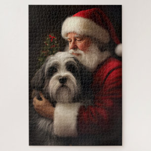 Tibetan Terrier Weihnachtsmann Festive Weihnachten