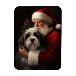 Tibetan Terrier Weihnachtsmann Festive Weihnachten Magnet