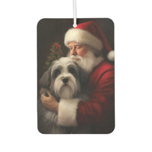Tibetan Terrier Weihnachtsmann Weihnachten Autolufterfrischer