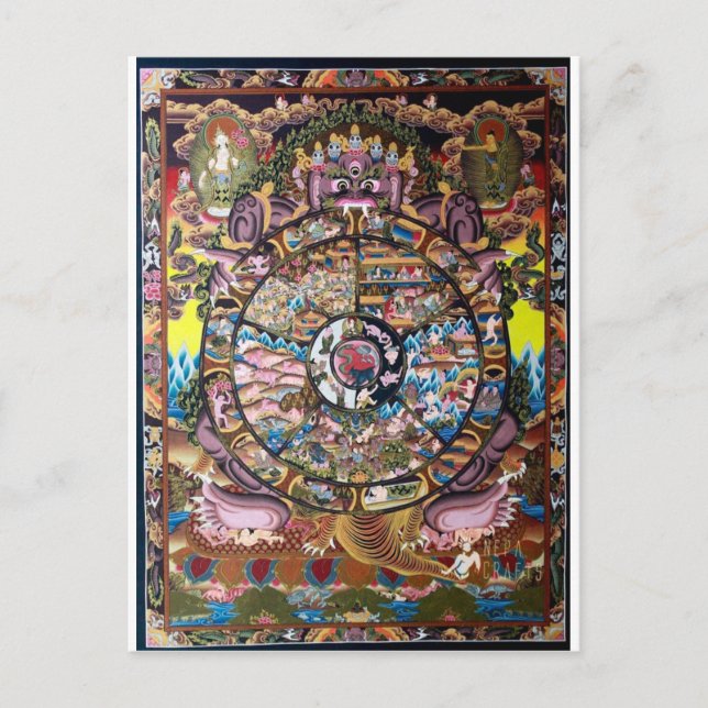 TIBETAN THANGKA ART POSTKARTE (Vorderseite)