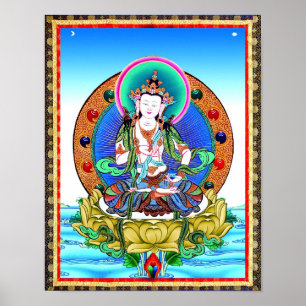 Tibetan Thangka Vajrasattva Tattoo Mandala Poster