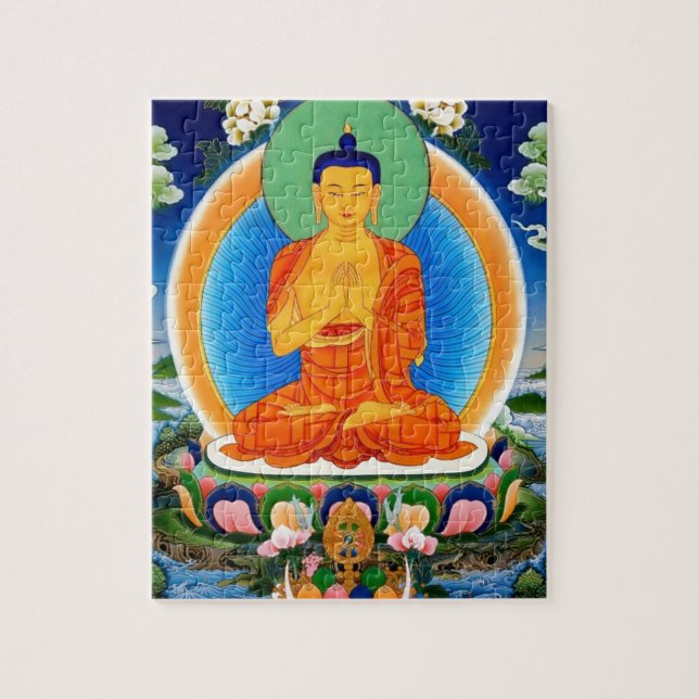Tibetaner Thangka Prabhutaratna Buddha (Vertikal)