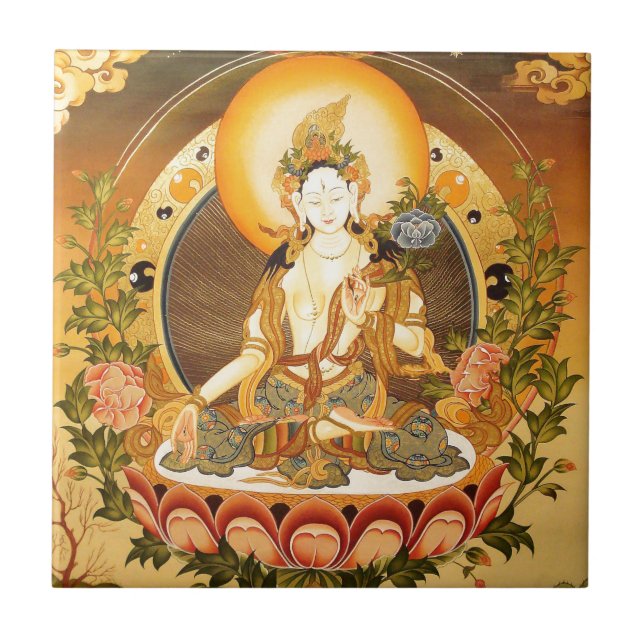 Tibetanische buddhistische Kunst Fliese (Vorderseite)