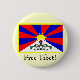 Tibetanische Flagge - freies Tibet! Button