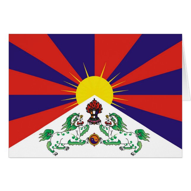 Tibetanische Flaggen-T - Shirts und Geschenke (Vorderseite (Horizontal))