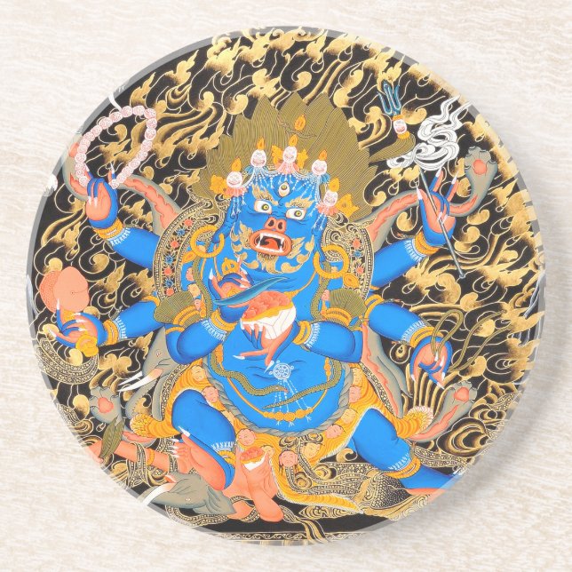 Tibetanischer buddhistischer Kunst-Druck Untersetzer (Vorne)
