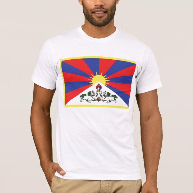 Tibetanischer Flaggen-T - Shirt (Vorderseite)