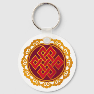 Tibetanischer Karma-Buddhismus-ewiger Knoten Schlüsselanhänger