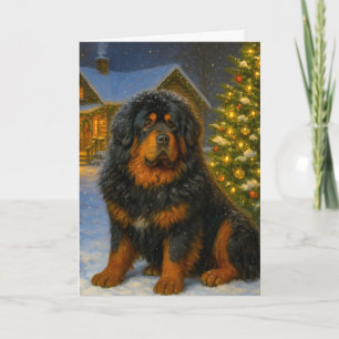 Tibetanischer Mastiff-Feiertagskarte Feiertagskarte