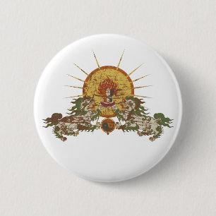 Tibetanischer Schnee-Löwe Button