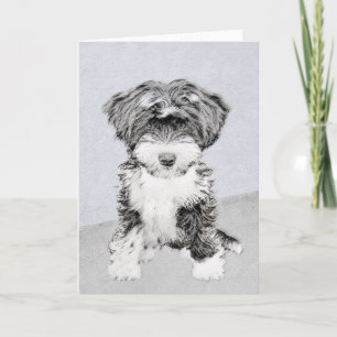 Tibetanischer Terrier-Malerei - niedliche Karte