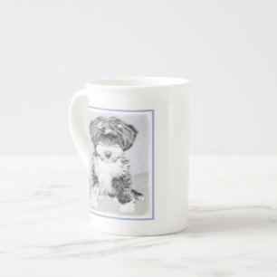 Tibetanischer Terrier-Malerei - niedliche Prozellantasse