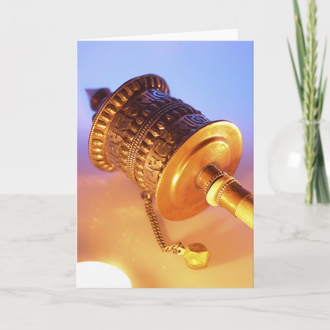 Tibetanisches Gebets-Rad Karte (Vorderseite)