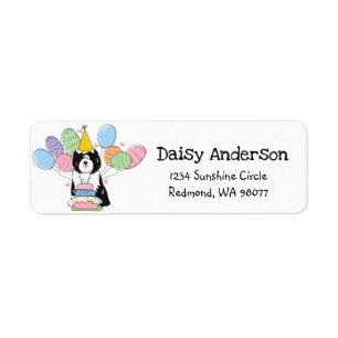 Tibeter Terrier Birthday Rücksendeadresse