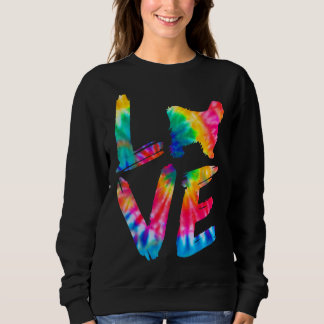 Tibeter Terrier Gefärbte Krawatte Liebe Dog Mama V Sweatshirt