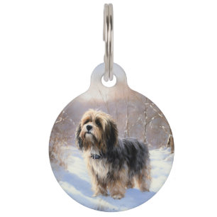 Tibeter Terrier Let It Snow Weihnachten Haustiermarke