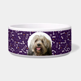 Tibeter Terrier Personalisiert Foto & Name Dog Bow Napf