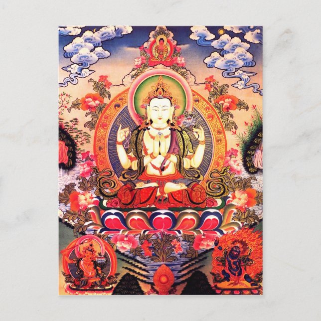 tibetisch-buddhistische Kunstpostkarte Postkarte (Vorderseite)