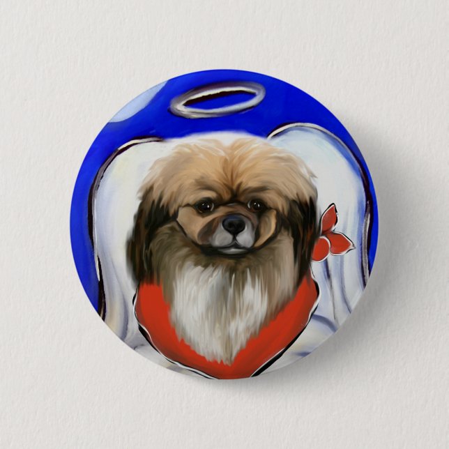 Tibetisch-Spaniel Button (Vorderseite)