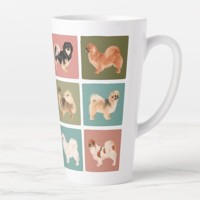 Tibetisch-Spaniel Latte-Tasse Milchtasse (Rechts)