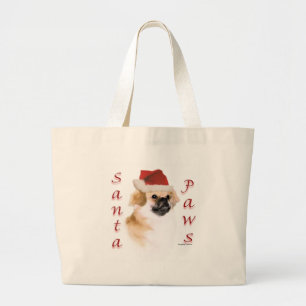 Tibetisch-Spaniel Santa Paws Jumbo Stoffbeutel