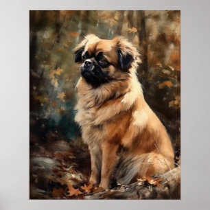 Tibetisch Spanisch Dog Art Print Poster
