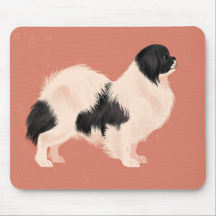 Tibetisch-Spanisch-Maus-Pad (Schwarz & Weiß) Mousepad