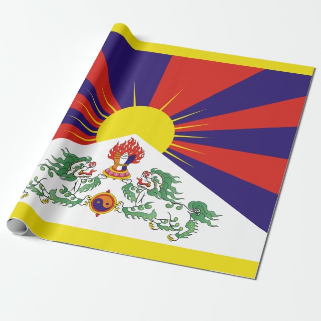 tibetische Flagge Geschenkpapier (Ungerollt)