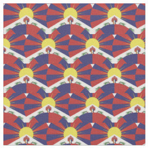 tibetische Flagge & Tibet Trendy Fabric / Dharma m Stoff