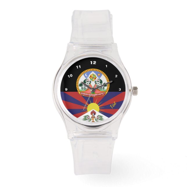 tibetische Flaggenüberwachung, tibetische Mode / B Armbanduhr (Vorderseite)