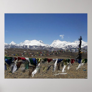 Tibetische Hochebene auf dem Weg nach Kailash Poster