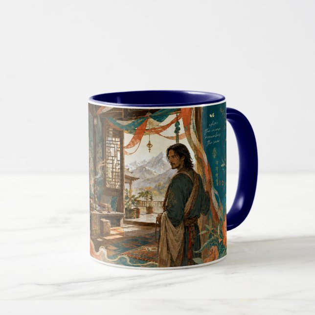 Tibetische Kleidung. Tasse (VorderseiteRechts)