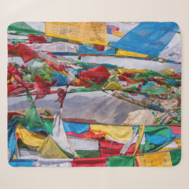 tibetische Landschaft mit Gebetsfahnen - Himalaya Sherpadecke