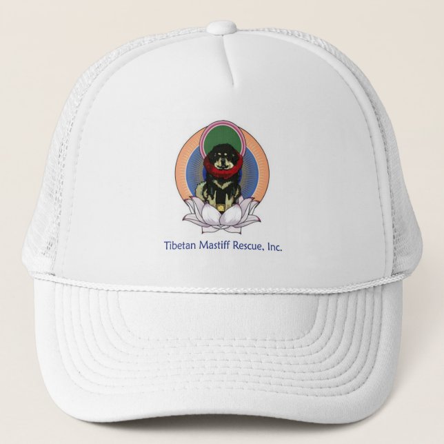Tibetische Mastiff Logo Baseball Cap. Truckerkappe (Vorderseite)