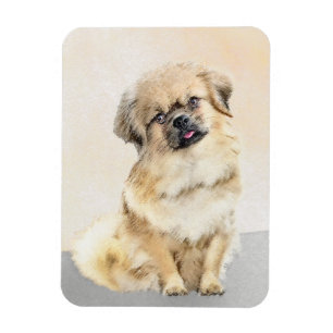 Tibetische spanische Malerei - Niedliche Hundekuns Magnet