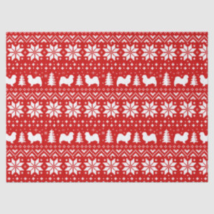Tibetische spanische Silhouetten Weihnachtsmuster Seidenpapier