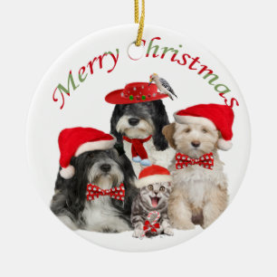 Tibetische Terrier Frohe Weihnachtsschmuck