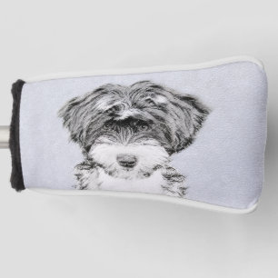 Tibetische Terrier-Malerei - Niedliche Hundekunst Golf Headcover