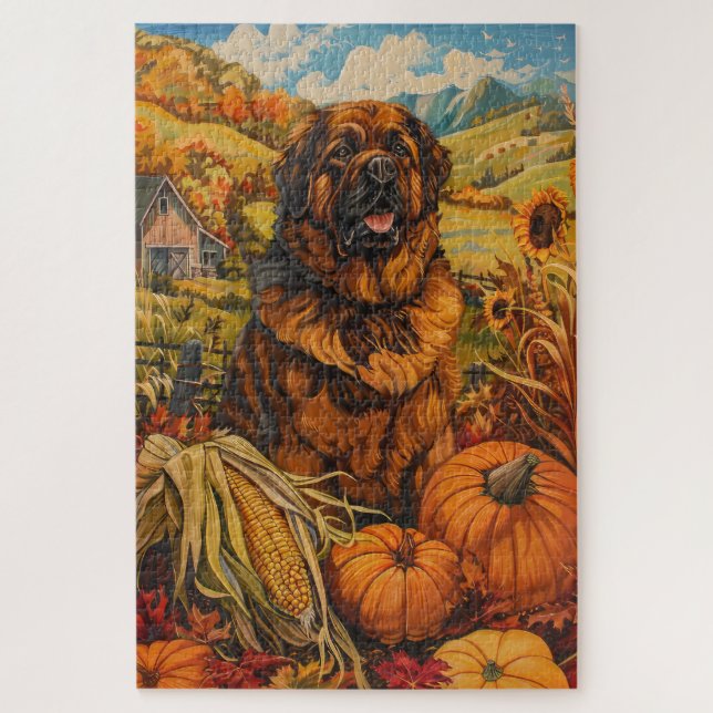 Tibetischer Mastiff Hund Herbst Ernteertrag Ernted (Vertikal)