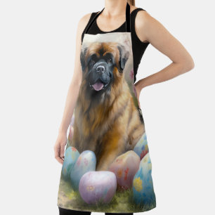 Tibetischer Mastiff Hund mit Ostereier Urlaub Schürze