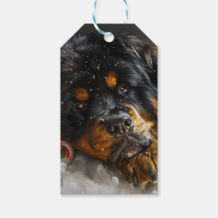 Tibetischer Mastiff Hund Weihnachtsfestlich Geschenkanhänger