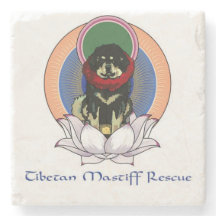 Tibetischer Mastiff-Logo-Untersetzer