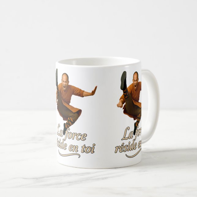 Tibetischer Mönch in Aktion Kaffeetasse (VorderseiteRechts)