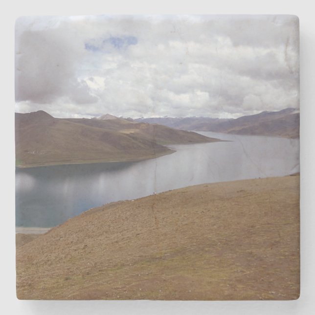 Tibetischer See Steinuntersetzer (Vorderseite)