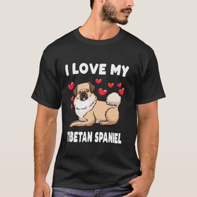 Tibetischer Spaniel Dog Long Sleeve T-Shirt (Vorderseite)