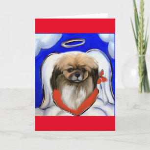 Tibetischer Spaniel Feiertagskarte