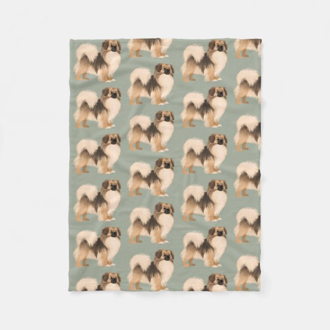 Tibetischer Spaniel (Sable) Blanket Fleecedecke (Vorderseite)