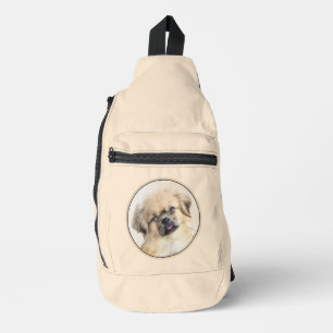 Tibetischer Spanisch-Malereicreme und Weiße Hunde  Crossbody Bag