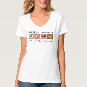 Tibetischer Spanischer T - Shirt (weiß)