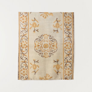 Tibetischer Tan-Gelbbraun Wandteppich